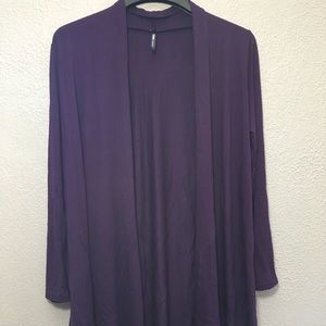 12Ami purple open front cardigan
